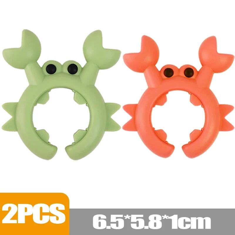2PCS Silicone Small Crab Pot shovel Spoon pot lid holder Clip Kitchen Gadget Spatula Holder Anti Scalding Overfl pot holder