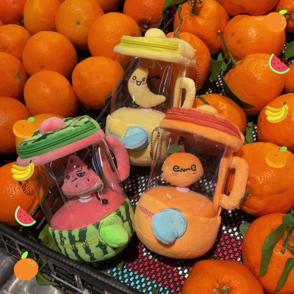 Funny Cartoon Fruit Juicer Watermelon/Orange/Banana Drawstring Rotating Bag Pendants Fruit Juicer Children's Gifts