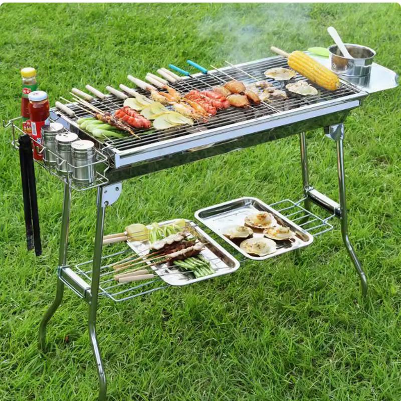 FNZY Portable Stainless Steel Foldable BBQ Grill