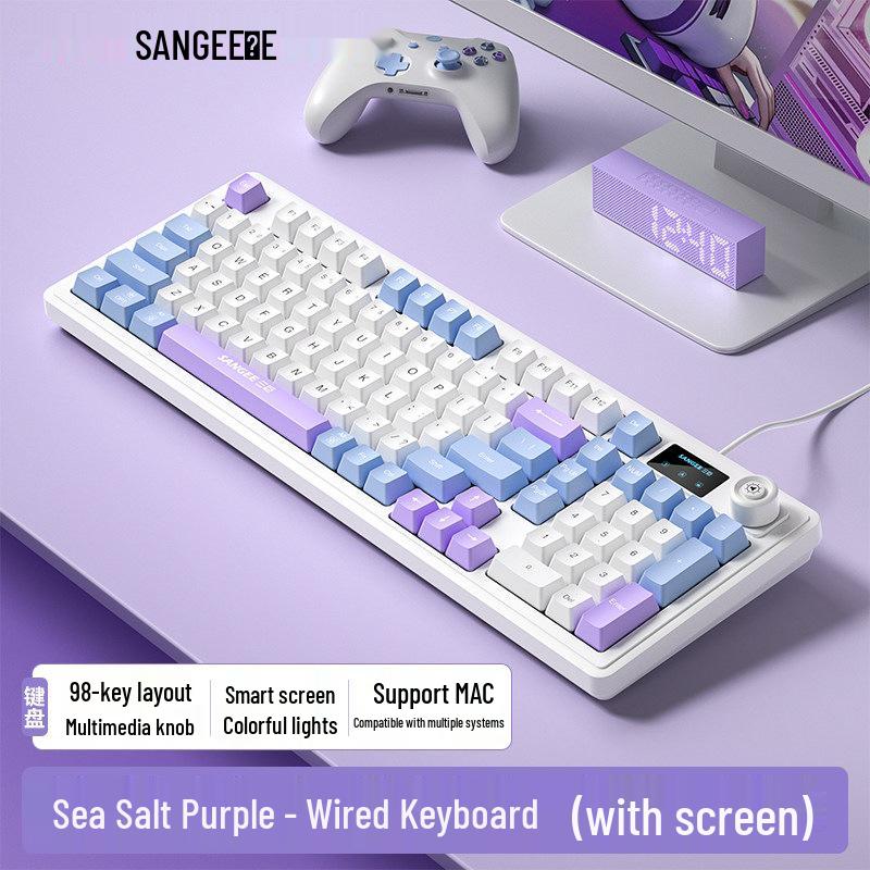 Three Giants Wired Gaming Keyboard & Mouse Set - Mechanical Feel, High Aesthetic Value for Esports, Laptop, & Office Use