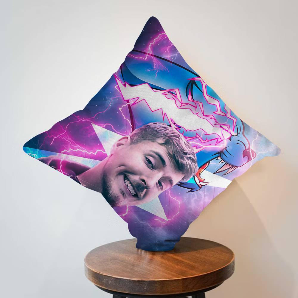 Game Blogger M-Mr B-Beastes Pillow Anime Pillow Sofa Bed Head Pillow Cover Cushion Cover 45x45 cm Fashion