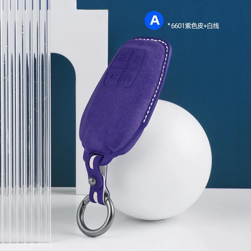 Car Key Case Cover Shell Fob for Ferrari 488 Roma SF90 F8 Protofino 812 458 F430 4 Buttons Car Remote Keychain Accessories MQ1
