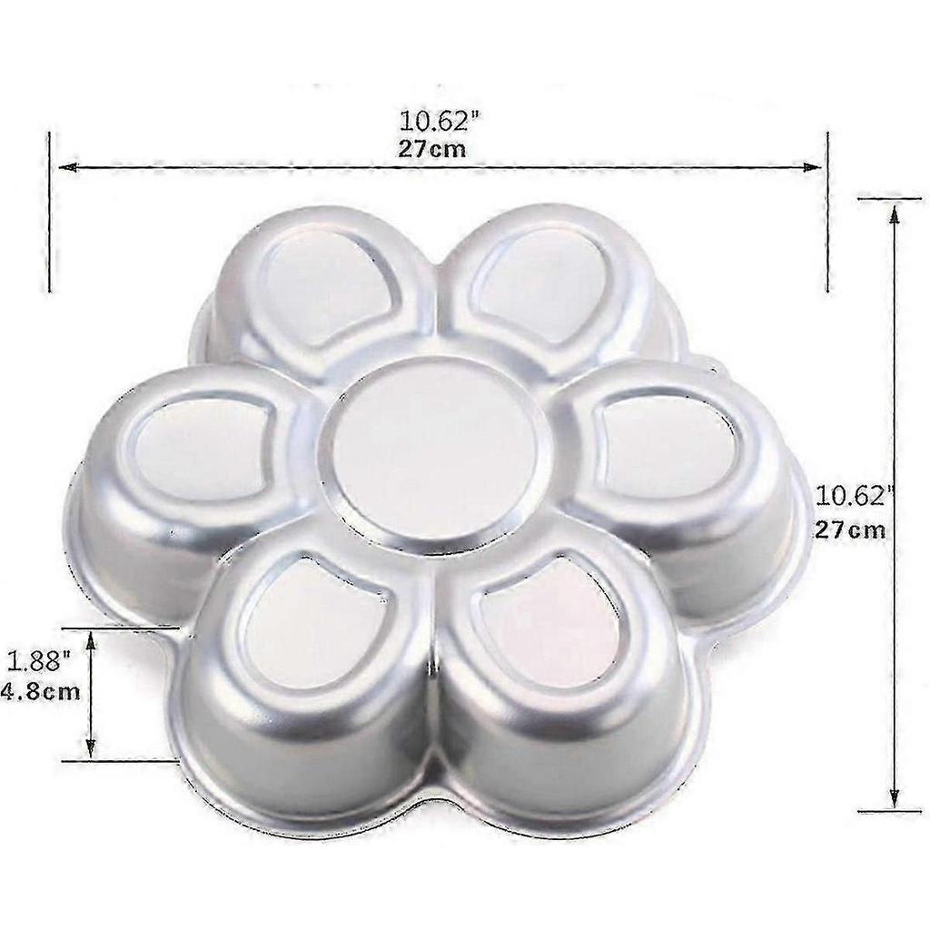 Moule à gâteau en aluminium forme fleur 3D, Moule de cuisson antiadhésif pour gâteaux d'anniversaire DIY, Résistant à la chaleur jusqu'à 550 °F