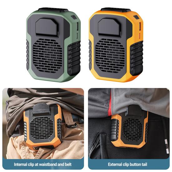 Cooling Fan Multi-purpose Rechargeable Summer Outdoor Strong Wind Neckband Hanging Waist Portable Fan