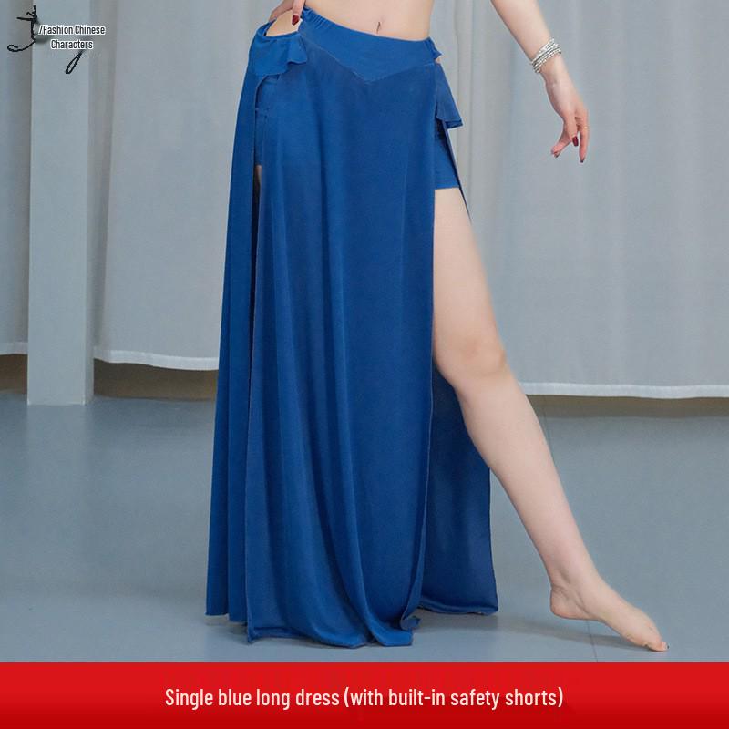 Oriental Mesh Print Belly Dance Performance Dress Set for Women