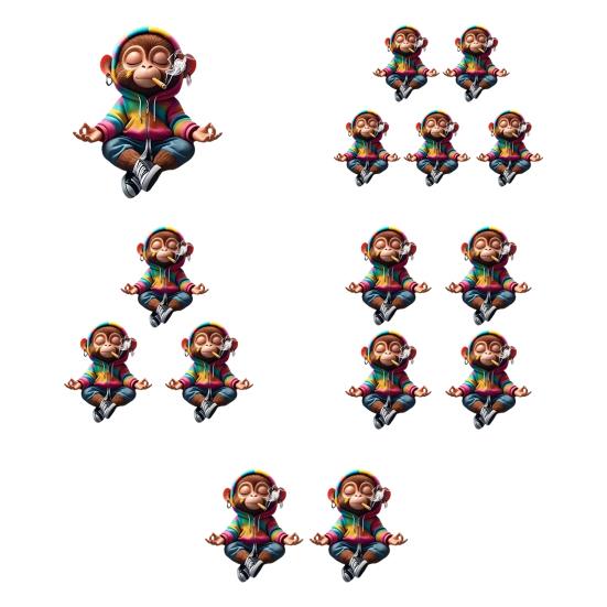 Auto Lufterfrischer Clips Niedlicher Affe Acryl Auto Lüftungsklemme mit Duftschwamm 2D Klimaanlagen Clip Dekoration für Armaturenbrett Neuheit Geschenk für Auto