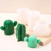 3D Cactus Aromatherapy Candle Silicone Mold DIY Simulation Succulent Plant Clay Molds Soap Plaster Resin Craft Making Home Decor