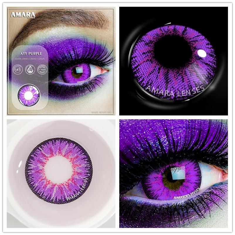 AMARA 2 Stück Cosplay Anime Augen Linsen für Augen AYY Serie Make-up Sharingan Beauty Kontaktlinsen Augenkosmetik Farblinse Augen
