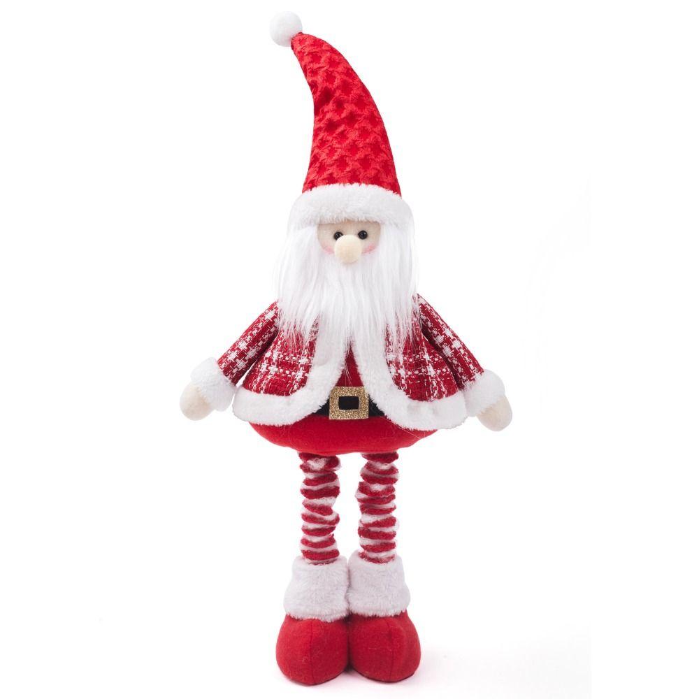 Cartoon Christmas Telescopic Doll Handmade Plush Doll Santa Claus Toy  Living Room