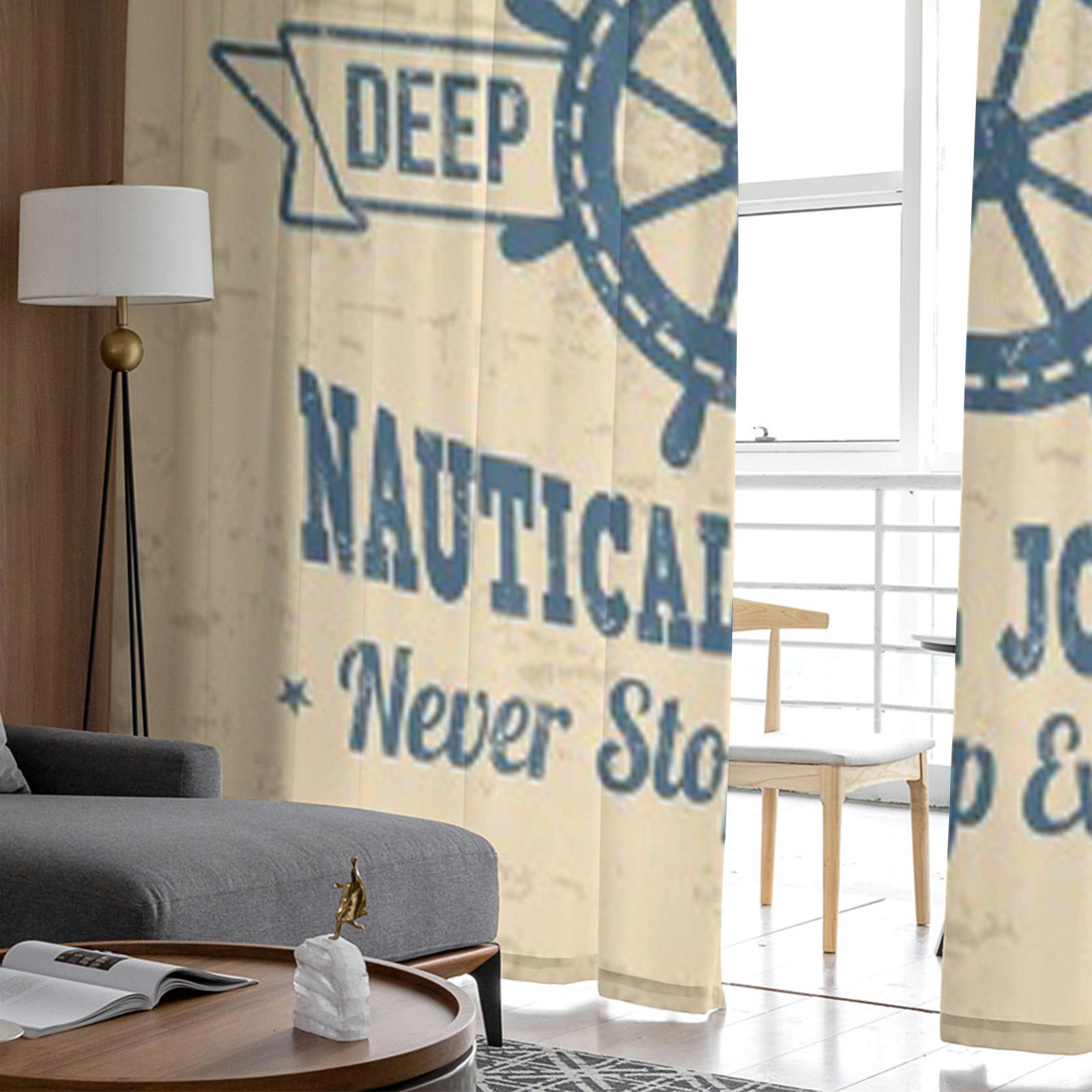 Винтажная парусная типография ретро прозрачные шторы для гостиной прозрачный тюль оконная — фото 4