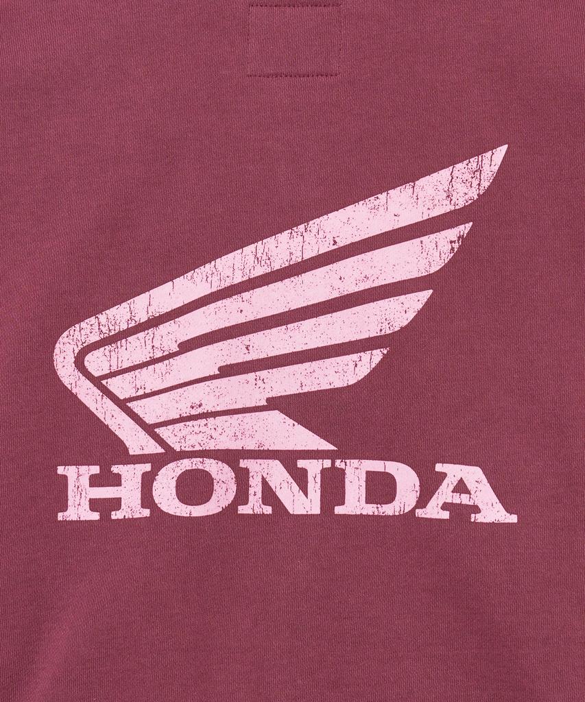 Phyps Motorcycle Pigment Scratch Logo Hoodie Zip-Up Red