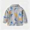 Women's Print Long Sleeve Lapel Collar Soft Comfortable Casual Shirt Top