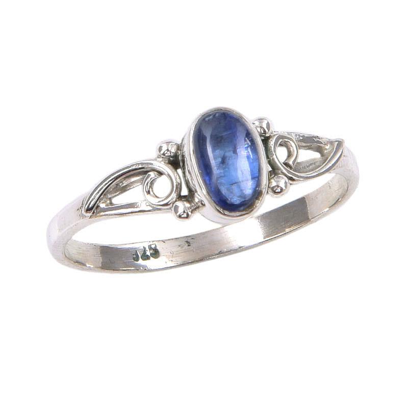 Natural Kyanite Gemstone Handmade 925 Sterling Silver Jewelry Ring Size 8 Q8T52