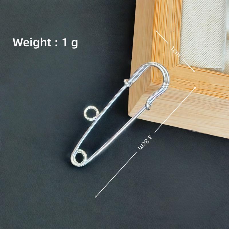 Colorfast Electroplated Safety Pin Brooch with Loop Holder for Sweaters and Pants