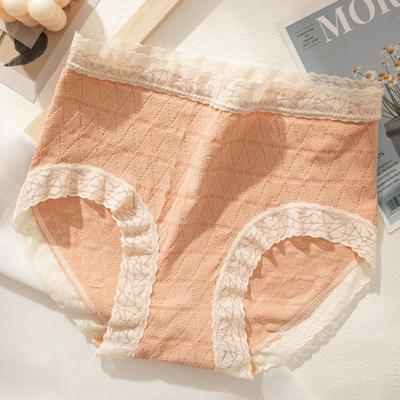 Pantaloni a bolle da ragazza Mutande sul cavallo in puro cotone Pantaloni a triangolo traspiranti a vita alta con bordi in pizzo avvolti in pizzo