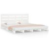 Vidaxl Bed Frame Without Mattress, White, 160X200 Cm, Solid Pine Wood
