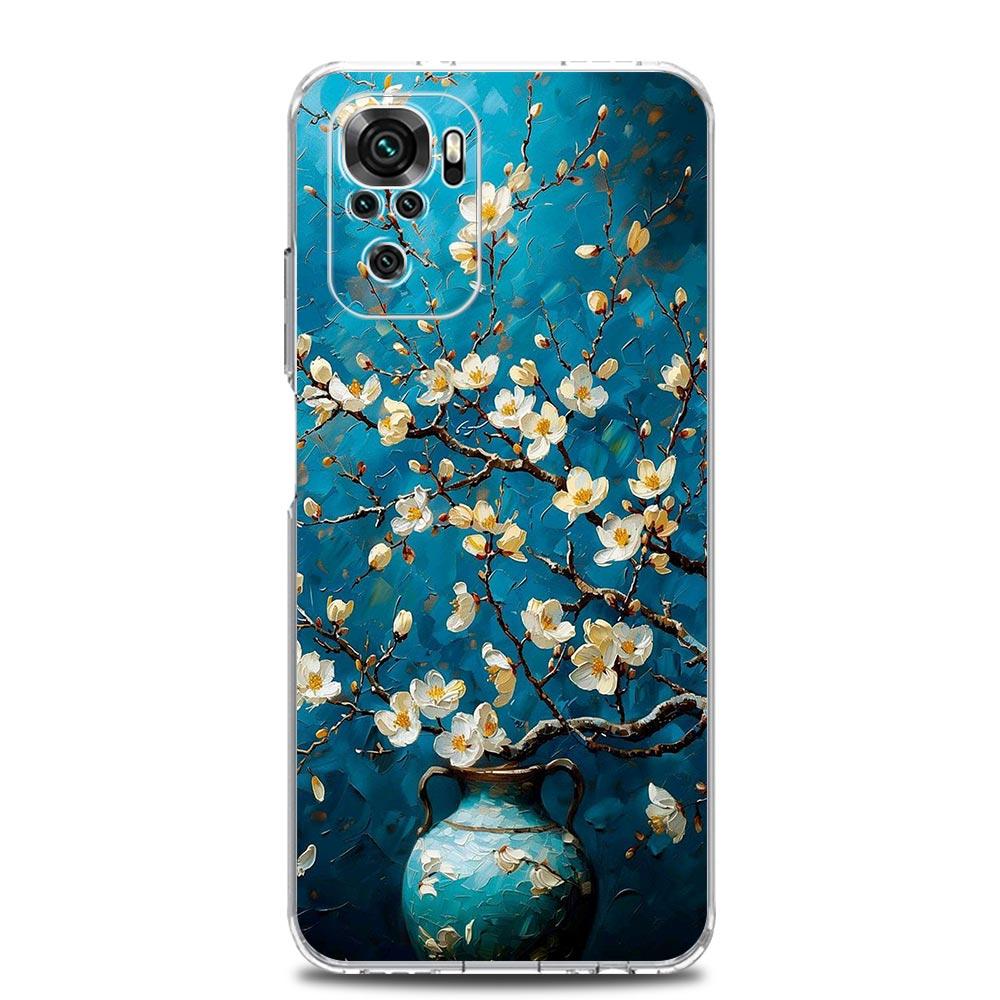 Oil Painting Of Flowers Soft Phone Case For Xiaomi Redmi Note 15 14 13 12 4G 10 11 Pro Plus 5G 14C 13C 12C 10C 9A Cover