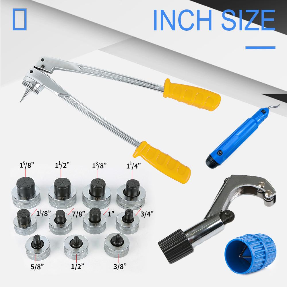 Level Tube Expanding Tool Kit 10-42mm Inch/Metric Manual Refrigeration Copper Pipe Expanding Tool Set