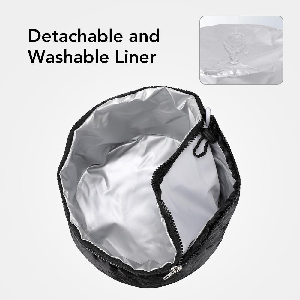Home Salon Hair Steamer Cap Women Electric Portable Heating Hat Hair Oil Baking Mask Cap 3 Timer Deep Conditioning Bonnet Black