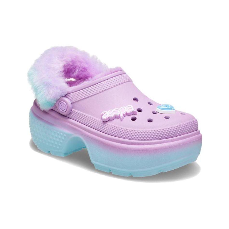 Aespa x Crocs Stomp Lined Clog Nebe a Země Unisex Tenisky Fialová Vícebarevná 208688-90H