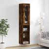 Vidaxl Tall Cabinet, Smoked Oak, 34.5X34X180 Cm