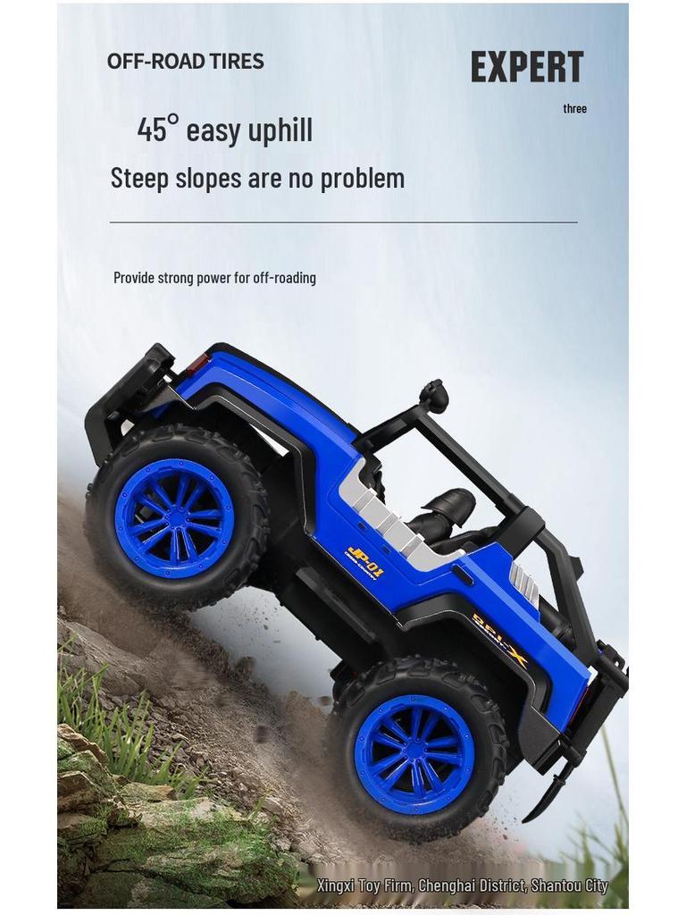 Super Large Off-Road RC Car - Durable Rear-Wheel Drive, Climbing & Drifting Toy for Boys