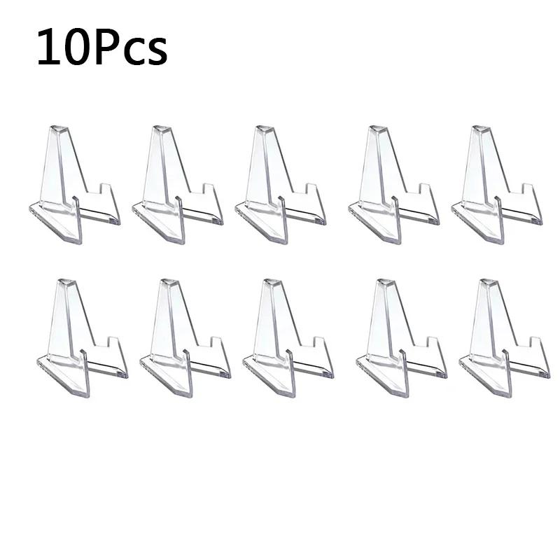 1-10Pcs Acrylic Display Stand Triangle Commemorative Coin Watch Card Holder Transparent Display Rack for Exhibitions Home Decor