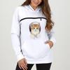 Women's Color Hoodie Loose Fit Casual Sweatshirt for Small Dogs and Cats