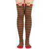 Women Cartoon Plush Elk Bowknot Striped Over Knee Long Socks Thigh High Stockings for Christmas Cosplay Costume Hosiery