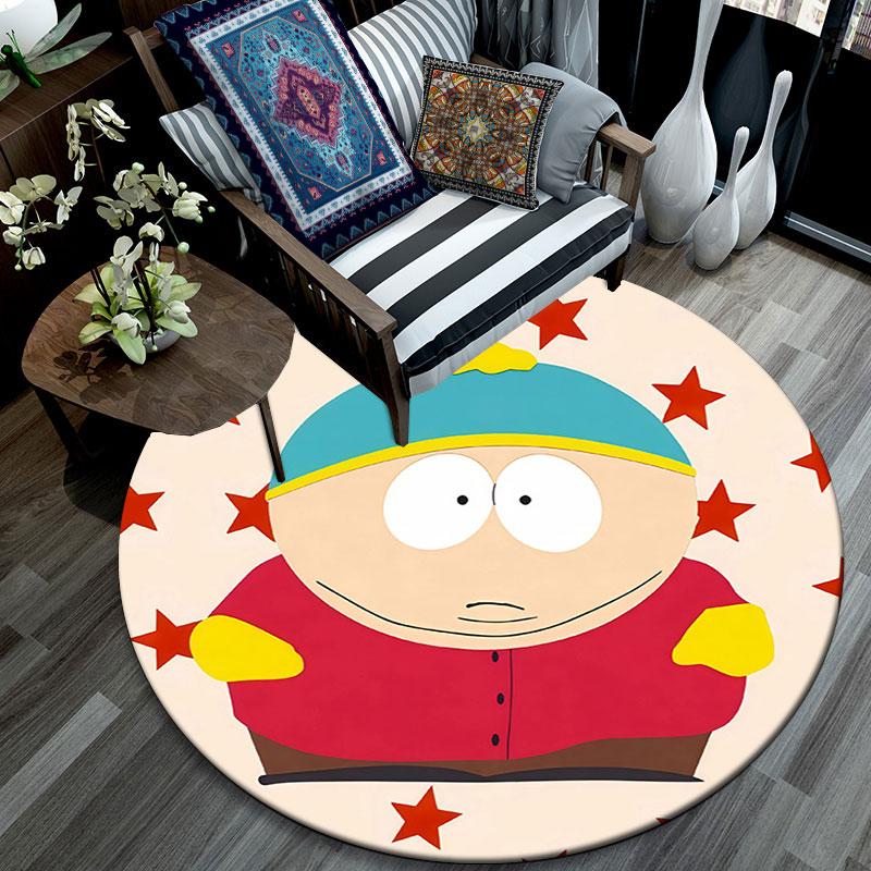Eric Cartman Pattern Round rug,Carpet Rug for Living Room Bedroom Playroom ,Non-slip Floor Mat,Holiday Gifts and Birthday Gifts.