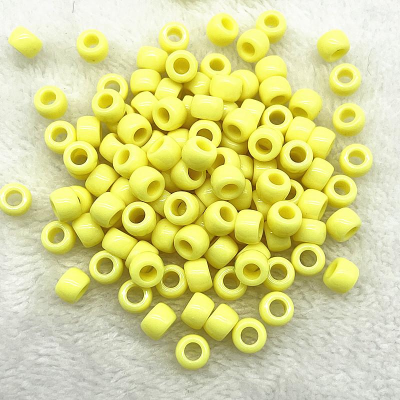 50pcs 6X9mm Big Hole Acrylic Beads Spacer Loose Beads for Jewelry Making DIY Handmade Bracelet Accessories
