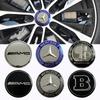 4 Stück 75mm Auto Radnabenkappen Schwimmende Mittelkappen für Mercedes Benz W203 W204 W205 W176 W177 W212 W213 A B C E S GLC GLE