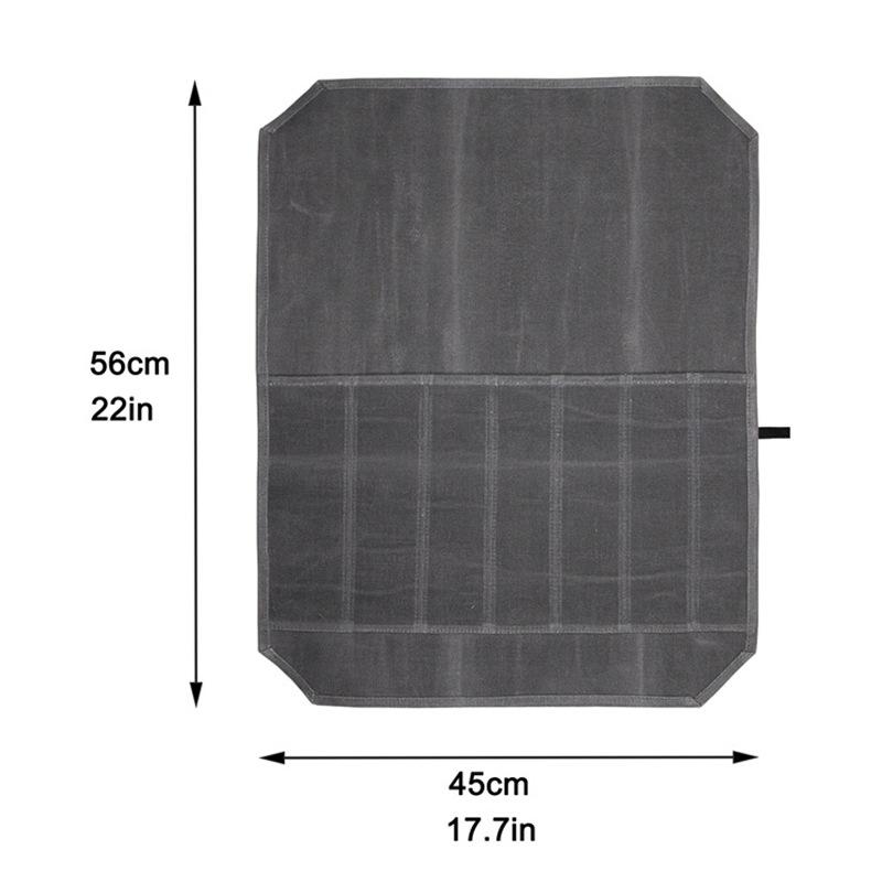 Chef Knife Bag Canvas Knife Roll Bag Kitchen Cooking Portable Durable Carry Bag Knife Storage Pockets Knives Accessories