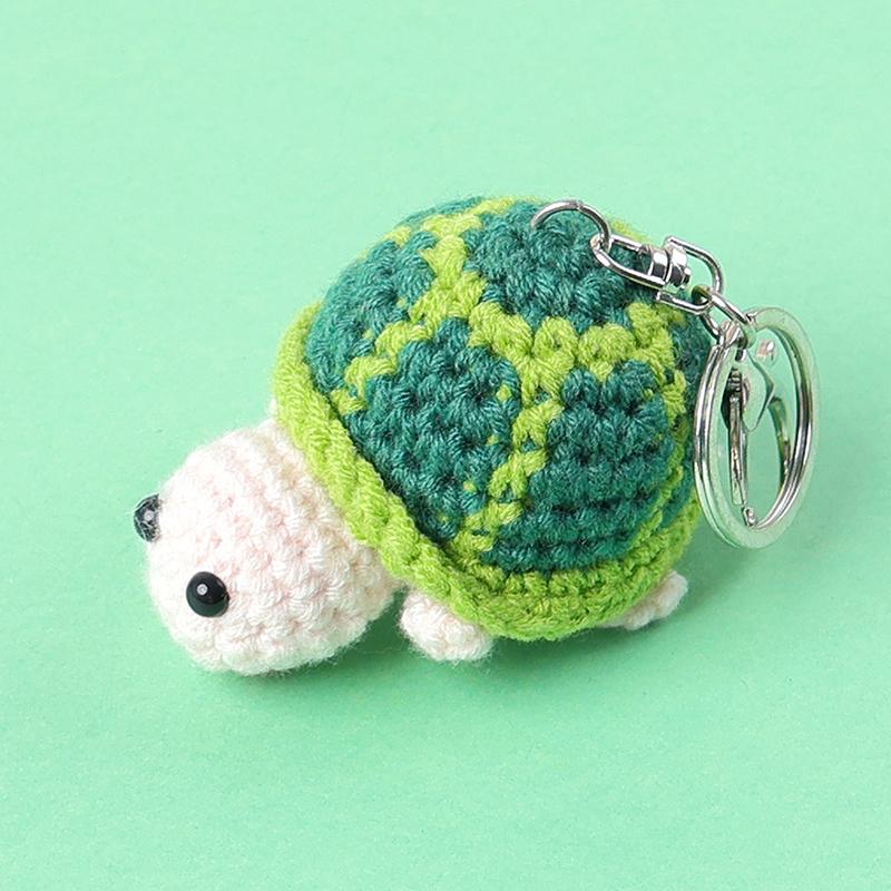 

Вязаные крючком зеленые розовые маленькие черепашки шерстяные брелоки для ключей от машины вязаный брелок для сумки кулон ручной работы ювелирные изделия подарок зелёный