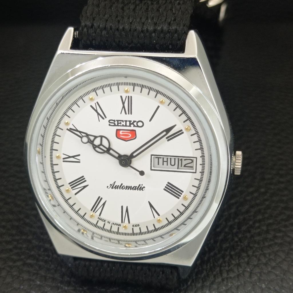 REFURBISHED SEIKO 5 AUTOMATIC VINTAGE JAPAN MENS ROMAN FIGURE WATCH a442630-1