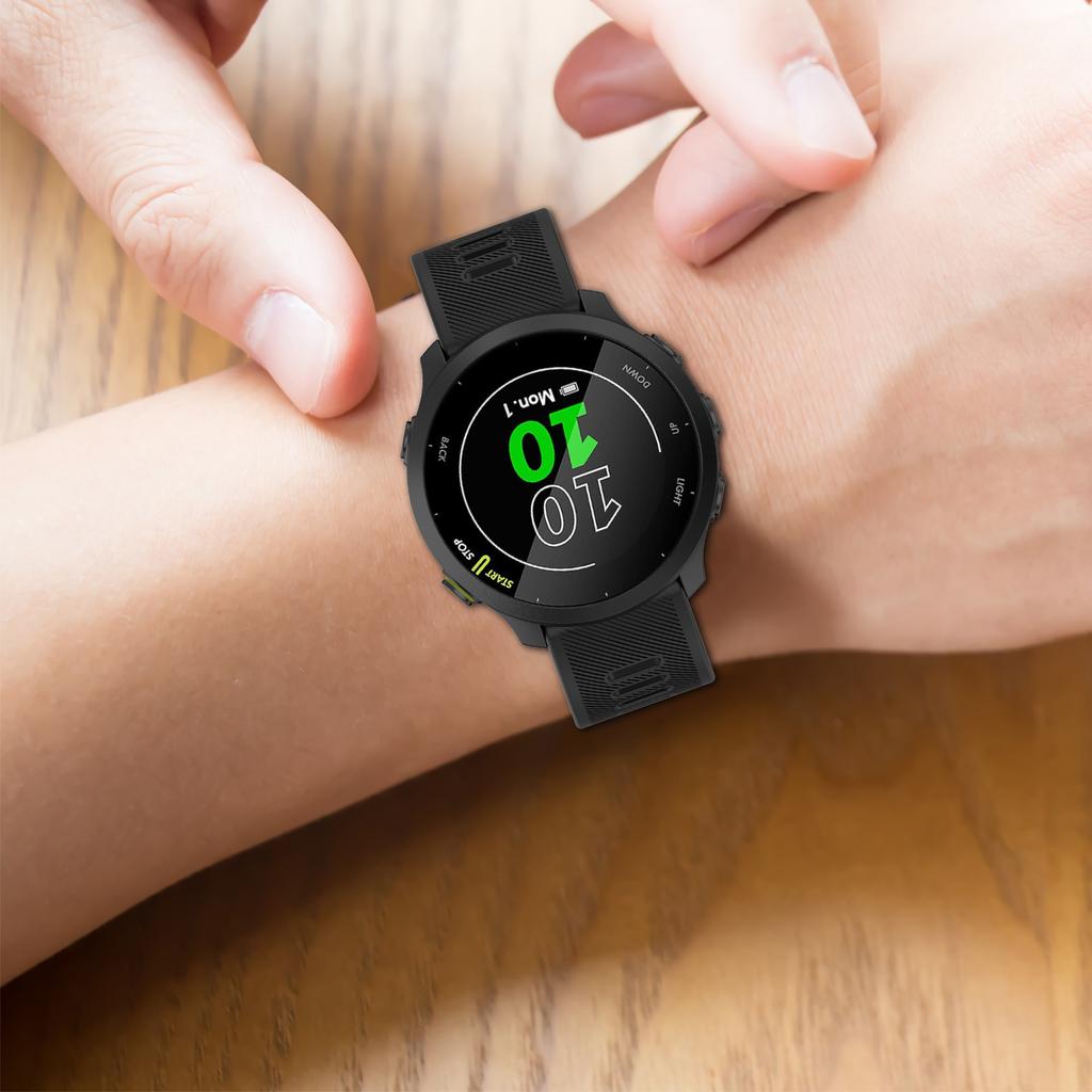 20mm Official Style Strap For Garmin Forerunner 55 158 Wristband Forerunner 245 645 Music Quick Release Silicone Bands Bracelet