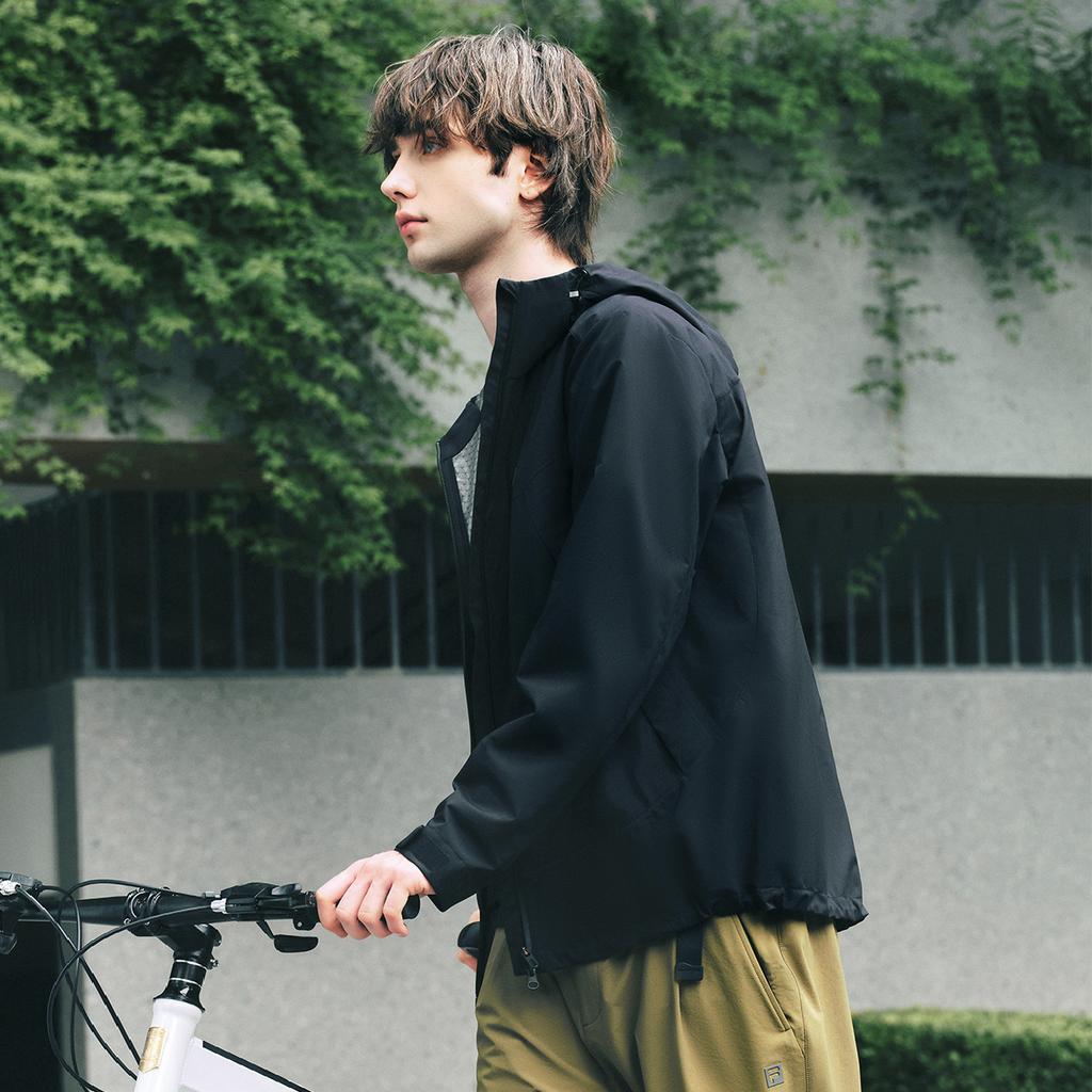 FILA Fitness Outdoor Windproof Breathable Hooded Long Sleeve Jacket Unisex Jacket A51U531701F-BK