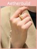 Stylish Simple And Rabbit Ear Open Ring Gorgeous Gold Plated Finger Accessory For Women