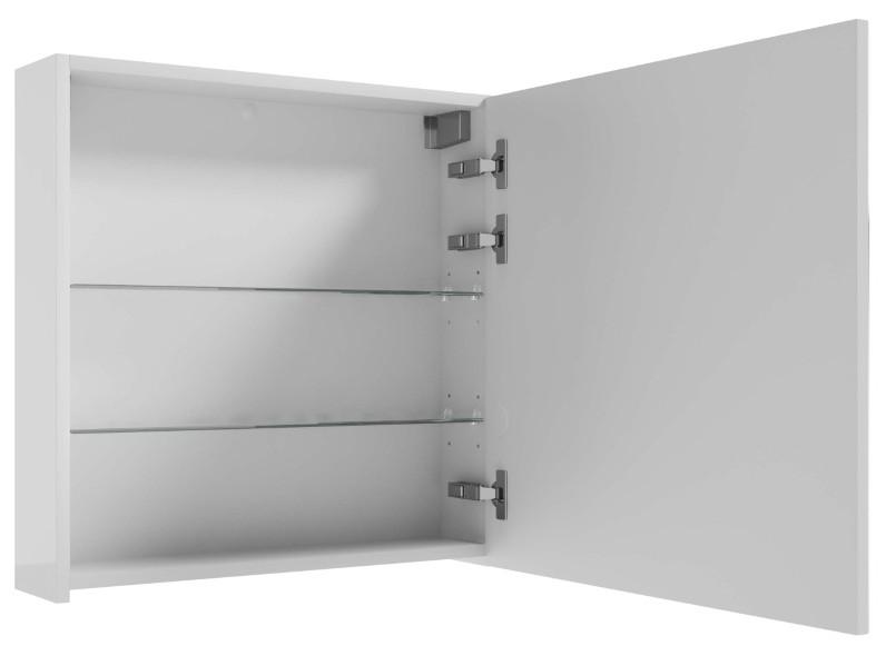 Salsa hanging bathroom cabinet with mirror, white, 60x60x135 cm