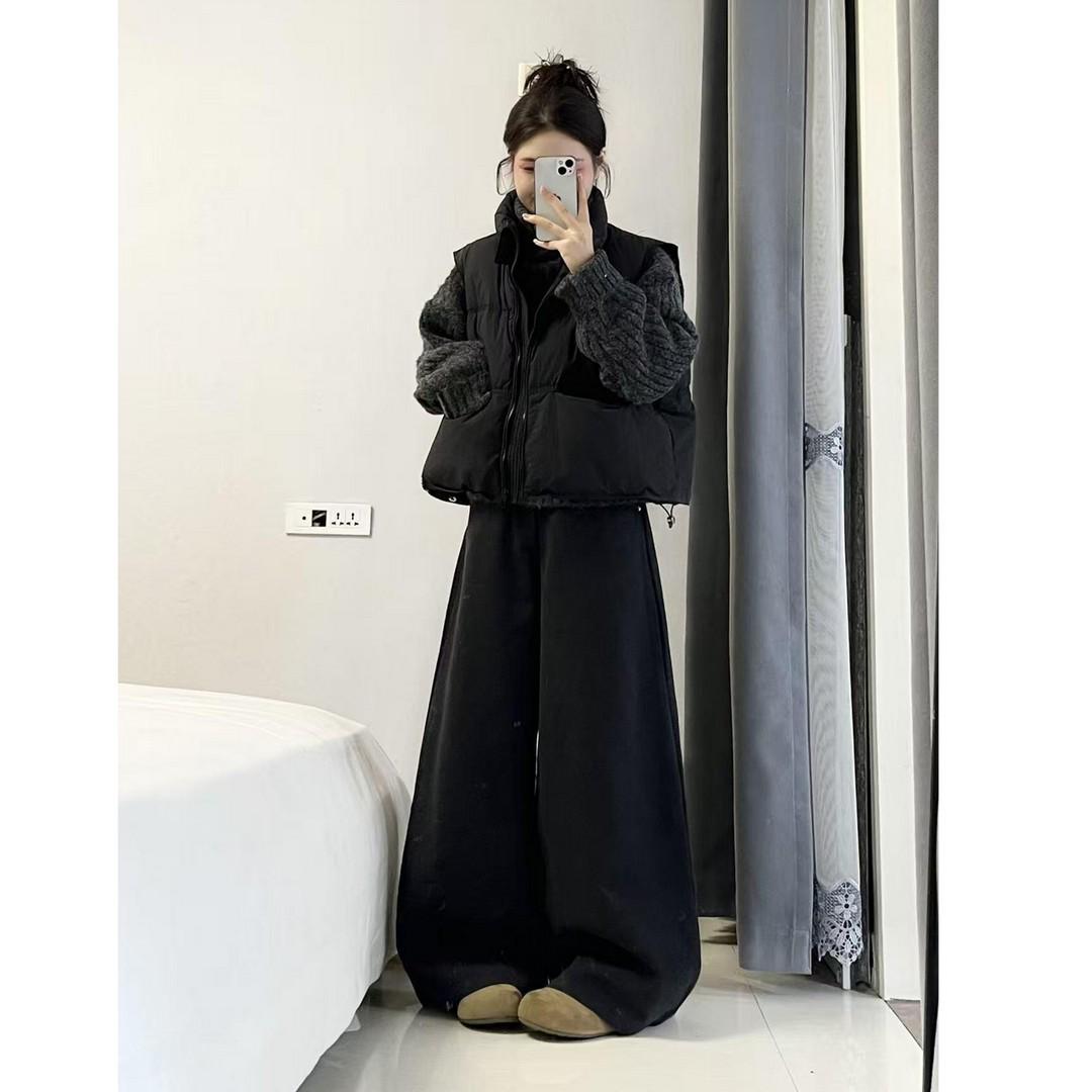 

2026 Spring Korean Style Relaxed Three-Piece Set: Age-Reducing Loose Top, Vest & Pants M