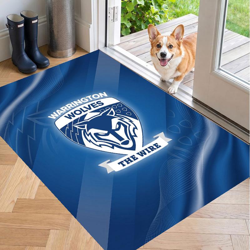 Soft Floor Carpet Warrington Wolves Pattern Area Rug Decorative Mat For Home Room Decoration