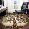 1pc Tree Life Office Round Area Rug, Under Office Chairs Bedroom Living Room Home Decor, Room Deco, Available in Various Sizes