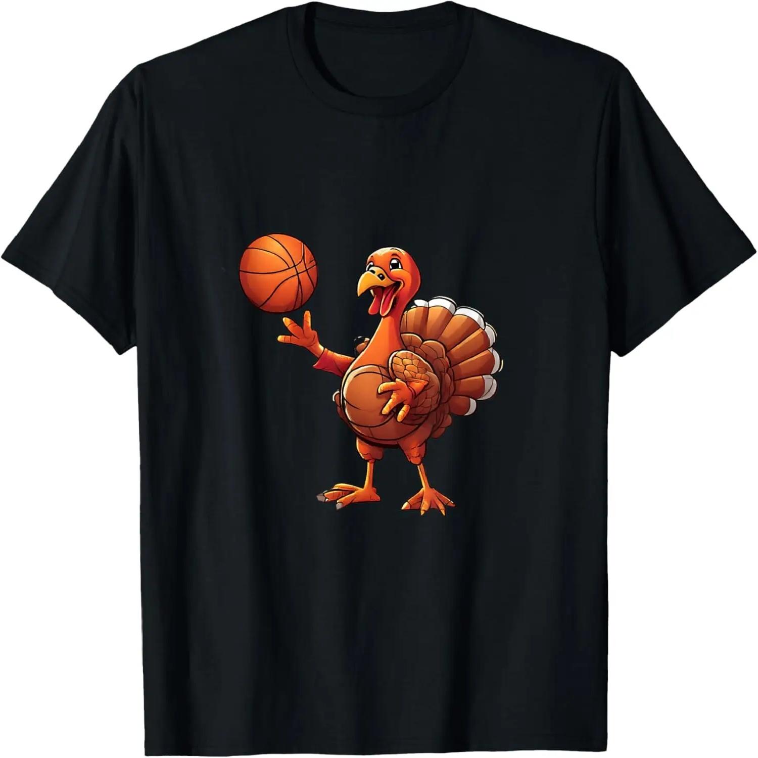 Thanksgiving Turkey Basketball Player Funny Boys Girls Kids T-Shirt XXXXL