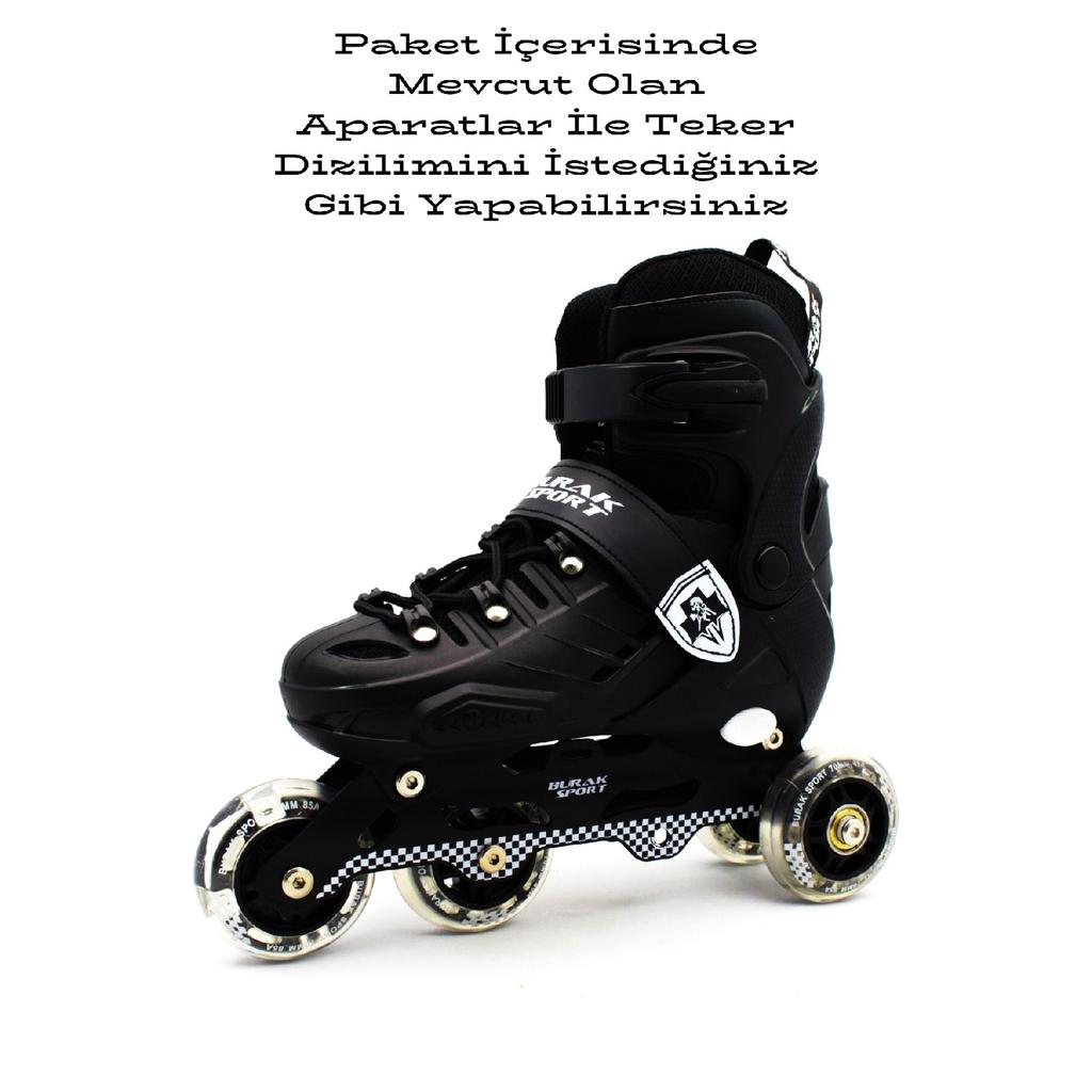 Professional Lighted Silicone Wheel Adjustable Child-adult Skates