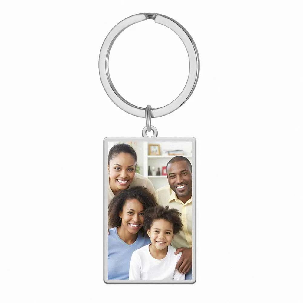 Amaxer Custom Keychain Double Sided Personalized Picture Text Keychains Engraving Photo Key chains Gifts for Women Boyfriend