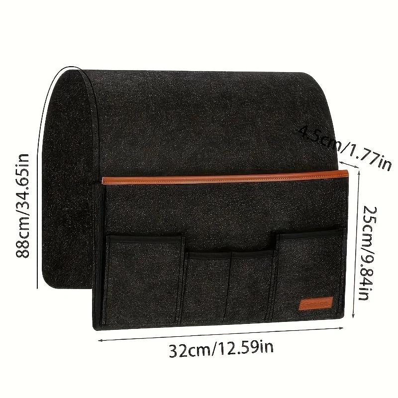 Sturdy Felt Hanging Organizer for Bedside & Dorm Rooms - Multi-Pocket Storage Pouch for Remote Control Books Essentials