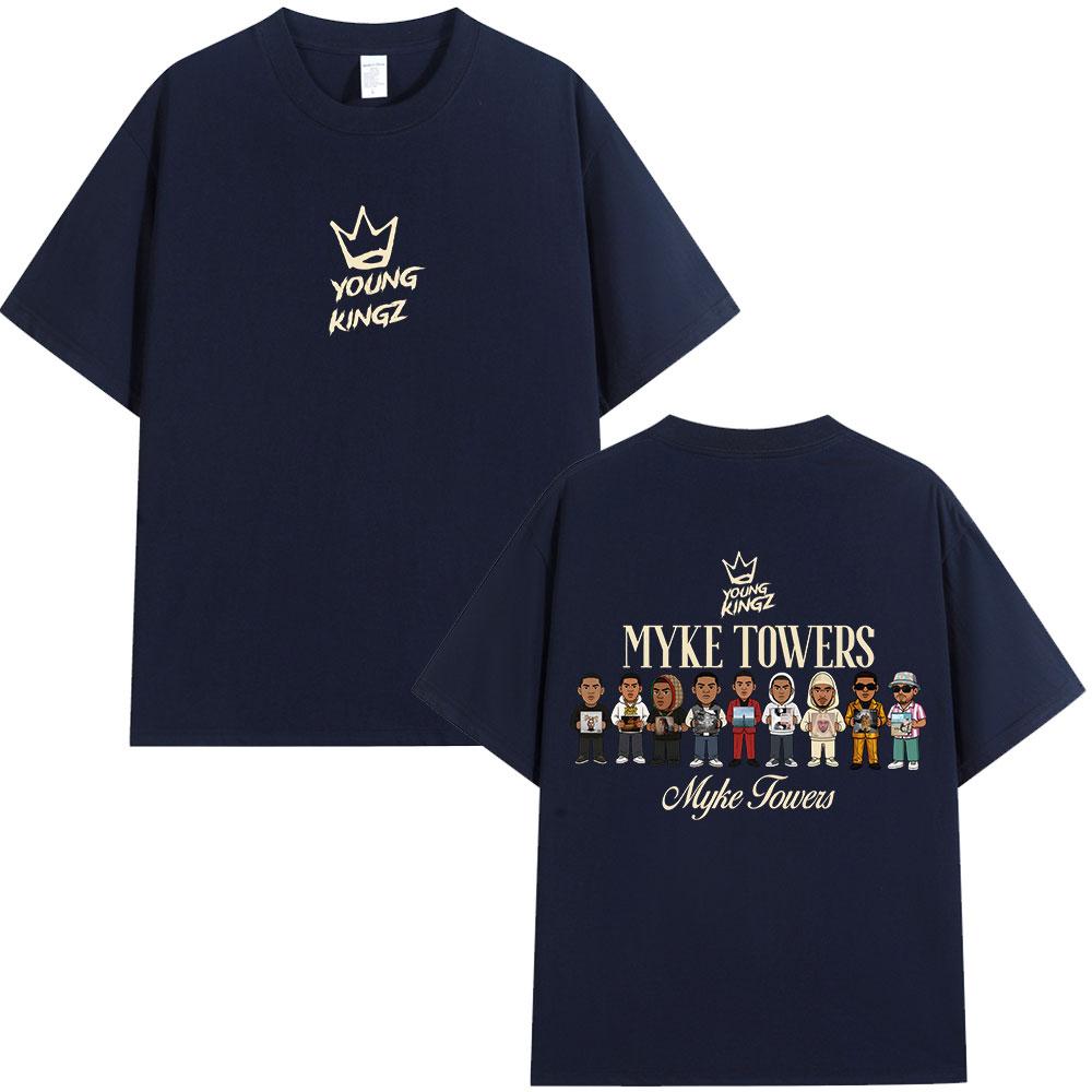 Rapper Myke Album 100cotton mens shirt hawaiian luxury Graphic HipHop Pop Tshirt summer Y2K short sleeve fashion oversized Tee