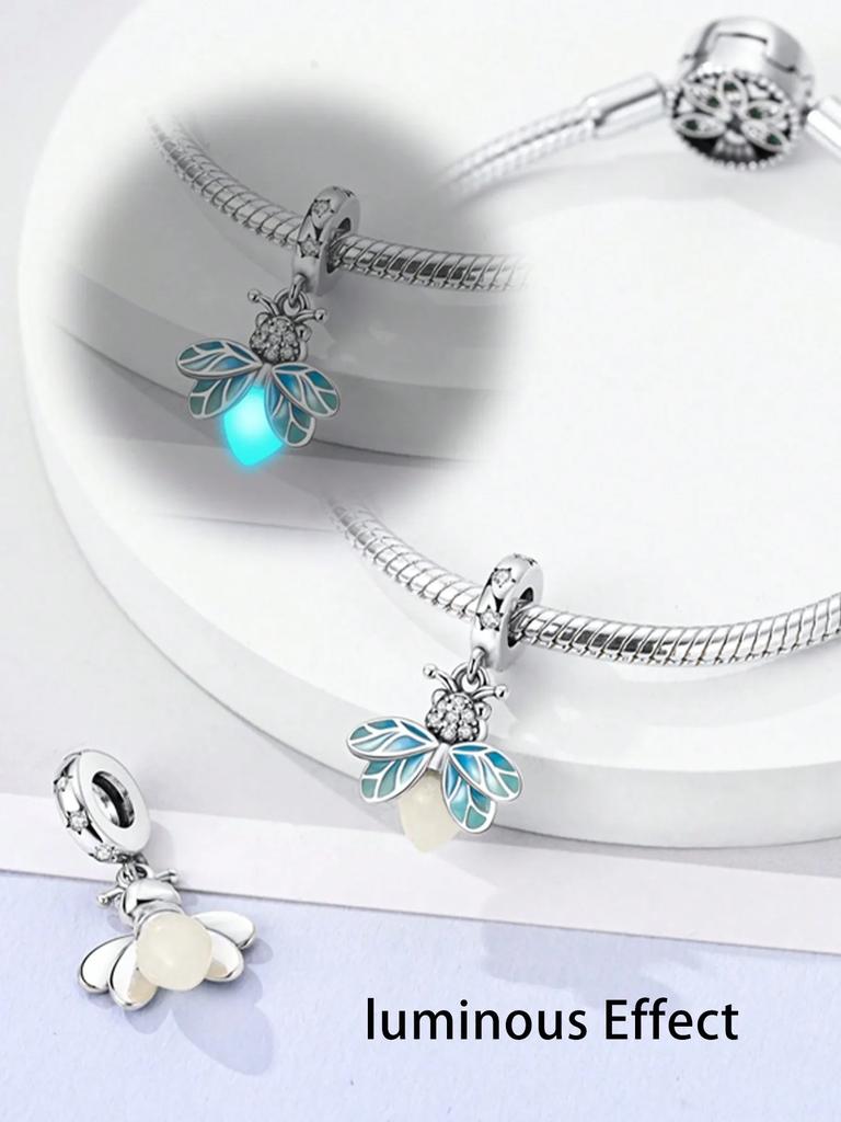 Charms Plata Copper Colors Firefly Daisy Beads Charm Pendant For Original Bracelet For Women Diy Jewelry Love Gift
