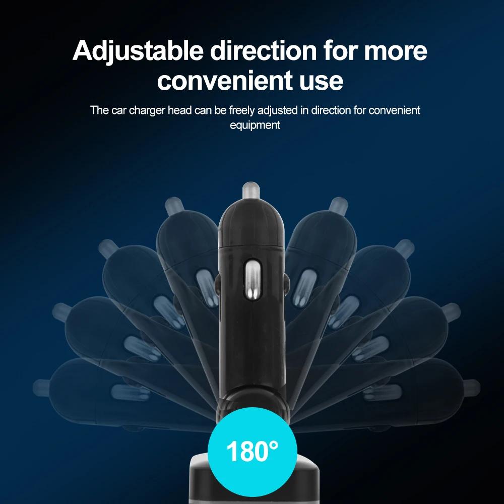 Bluetooth 5.0 FM Transmitter Car MP3 Player Dual USB C Type C Car Charger Phone Quick Charging Adapter Handsfree Calling Car Kit