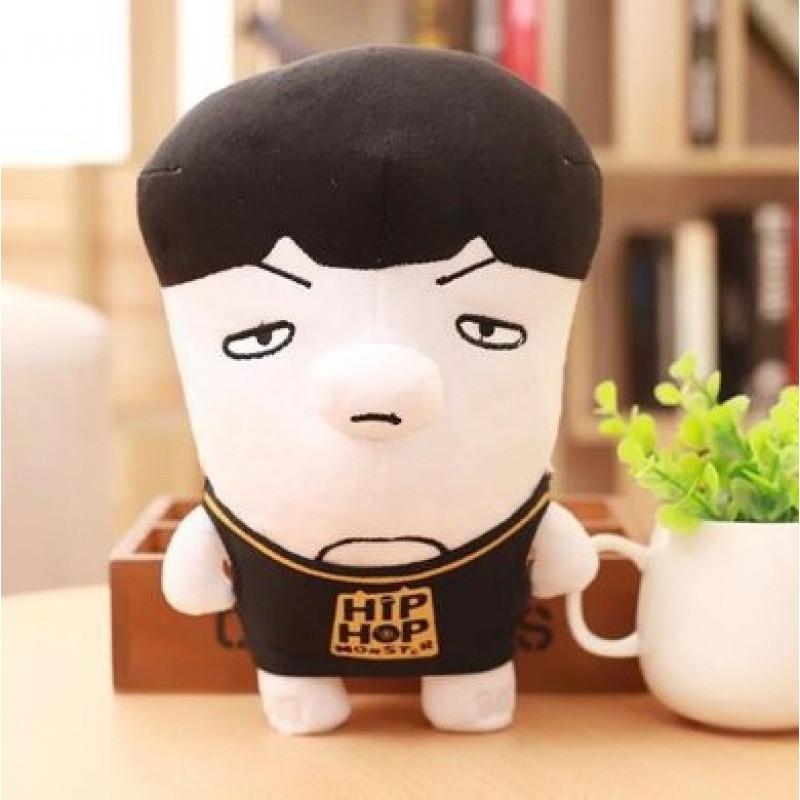 Iconic Boys Bangtan Plush Toy Figure Black Color Soft Material Home Doll Office